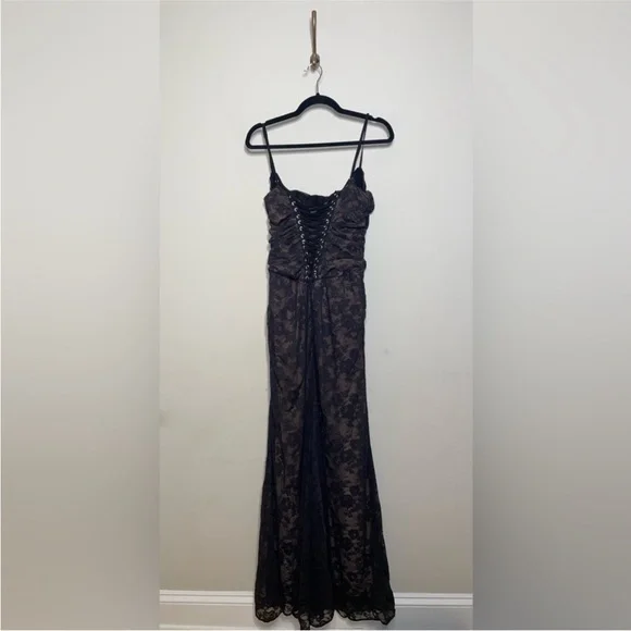 House of CB Artemis Black Maxi Lace Dress - Picture 13 of 14